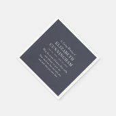 In Love Memory Memorial Modern Simple Serviette (Ecke)