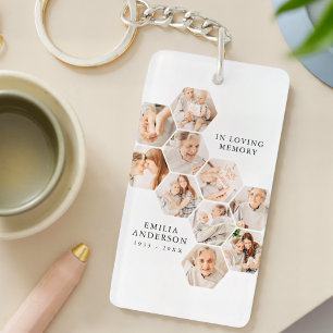 In Love Memory Memorial Moderne Foto Collage Schlüsselanhänger