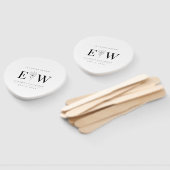 In Love Memory Memorial Moderne Monogram Foliage Fächer (Non-assembled)