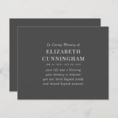 In Love Memory Memorial Modernes einfaches Angebot (Vorne/Hinten)