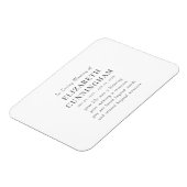 In Love Memory Memorial Modernes einfaches Angebot Magnet (Linke Seite)