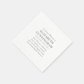 In Love Memory Memorial Modernes einfaches Angebot Serviette (Ecke)