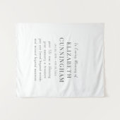 In Love Memory Memorial Modernes einfaches Angebot Wandteppich (Vorderseite (Horizontal))