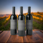 In Love Memory Memorial Modernes einfaches Angebot Weinetikett