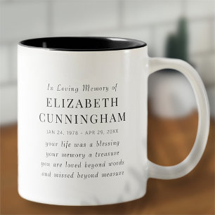 In Love Memory Memorial Modernes einfaches Angebot Zweifarbige Tasse