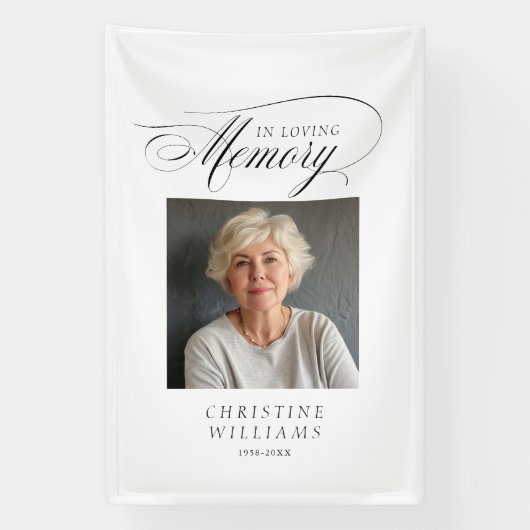 "In Love Memory!" Memorial, Name, Foto Banner (Vertikal)
