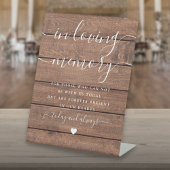 In Love Memory Memorial Rustic Barn Wood Hochzeit Sockelschild