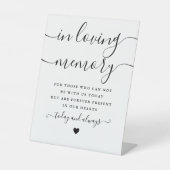 In Love Memory Memorial Script Hochzeit Sockelschild (Vorderseite)