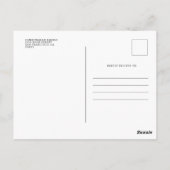 In Love Memory Memorial Simple Modern Foto Postkarte (Rückseite)