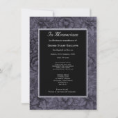 In Love Memory Memoriam Death Notice Foto Einladung (Rückseite)