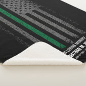 In Love Memory Military dünne grüne Linie Flag Sherpadecke (3/4)