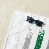 In Love Memory Military dünne grüne Linie Flag Strandtuch (Beispiel)