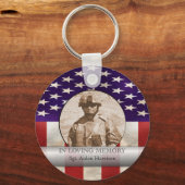 In Love Memory Military Foto Personalisiert Schlüsselanhänger (Vorderseite)