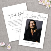 In Love Memory Minimalistisch Memorial Foto Card Einladung
