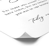 In Love Memory Minimalistisch Wedding Poster (Ecke)