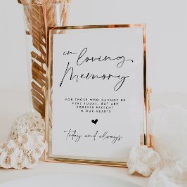 In Love Memory | Minimalistisches Hochzeitssymbol Poster