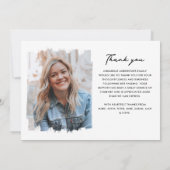 In Love Memory Modern 2-Foto Beerdigung/Gedenkfeie Dankeskarte (Rückseite)