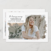 In Love Memory Modern 2-Foto Beerdigung/Gedenkfeie Dankeskarte (Vorne/Hinten)