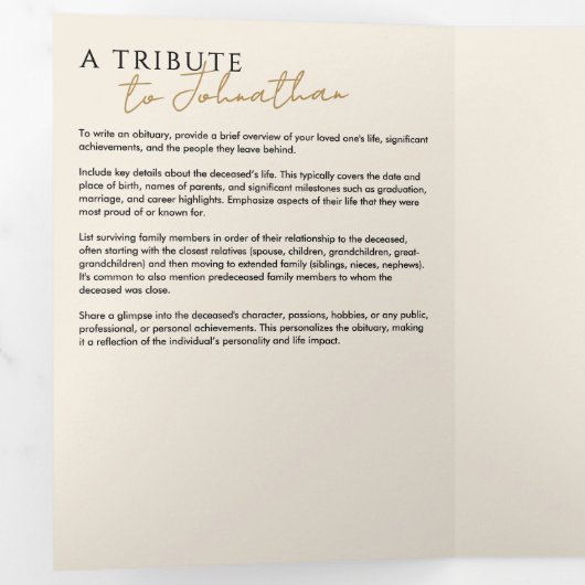 In Love Memory Modern 2-Foto-Elegante Gedenkstätte Dreifach-gefaltete Programmkarte (Innen Erste Seite)