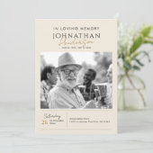 In Love Memory Modern 2-Foto-Elegante Gedenkstätte Programm (Stehend Vorderseite)