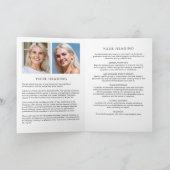 In Love Memory Modern 9-Foto geflochtene Beerdigun Programm (Innenseite)