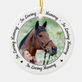 In Love Memory Modern Chic Pet Memorial Foto Keramik Ornament (Vorne)