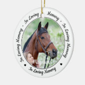 In Love Memory Modern Chic Pet Memorial Foto Keramik Ornament (Links)