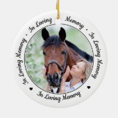 In Love Memory Modern Chic Pet Memorial Foto Keramik Ornament (Hinten)