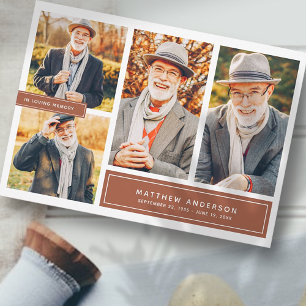 In Love Memory Modern Color Foto Vielen Dank Mitteilungskarte