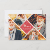 In Love Memory Modern Cross Multi Foto Dankeskarte (Vorderseite)