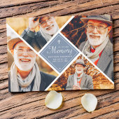 In Love Memory Modern Cross Multi Foto Dankeskarte