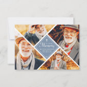 In Love Memory Modern Cross Multi Foto Dankeskarte (Vorderseite)