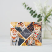 In Love Memory Modern Cross Multi Foto Postkarte (Stehend Vorderseite)
