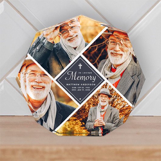 In Love Memory Modern Cross Multi Foto Template