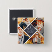 In Love Memory Modern Cross Multi Foto Template Button (Vorne & Hinten)