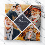 In Love Memory Modern Cross Multi Foto Template Button<br><div class="desc">Dieses einfache und klassische Design besteht aus Serifentypografie und fügt ein benutzerdefiniertes Foto hinzu. "In Loving Memory" in der Mitte und umgeben von vier Fotos Ihrer Familie oder Haustier</div>