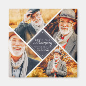 In Love Memory Modern Cross Multi Foto Template Magnet (Vorne)