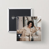 In Love Memory Modern Custom Foto Memorial Button (Vorne & Hinten)