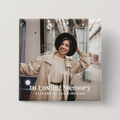 In Love Memory Modern Custom Foto Memorial Button (Vorderseite)
