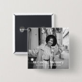 In Love Memory Modern Custom Foto Memorial Button (Vorne & Hinten)