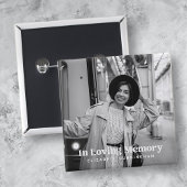 In Love Memory Modern Custom Foto Memorial Button