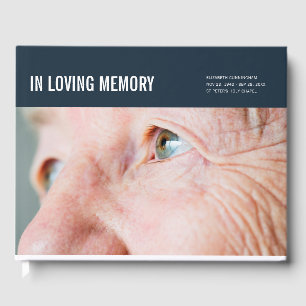 In Love Memory Modern Custom Foto Memorial Gästebuch