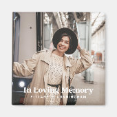 In Love Memory Modern Custom Foto Memorial Magnet (Vorne)