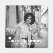 In Love Memory Modern Custom Foto Memorial Magnet (Vorne)