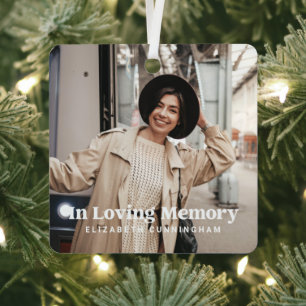 In Love Memory Modern Custom Foto Memorial Ornament Aus Metall