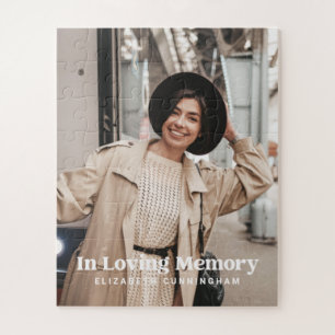 In Love Memory Modern Custom Foto Memorial Puzzle