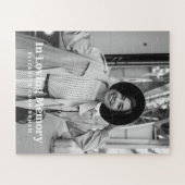In Love Memory Modern Custom Foto Memorial Puzzle (Horizontal)