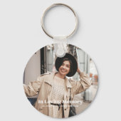 In Love Memory Modern Custom Foto Memorial Schlüsselanhänger (Vorderseite)