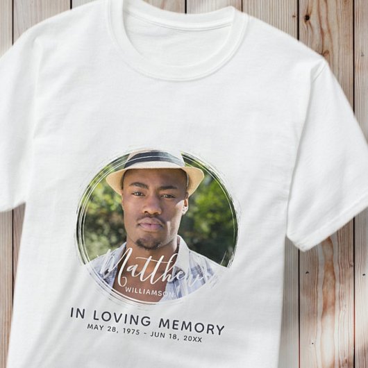 In Love Memory Modern Custom Foto Memorial T-Shirt