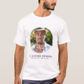 In Love Memory Modern Custom Foto Memorial T-Shirt (Vorderseite)